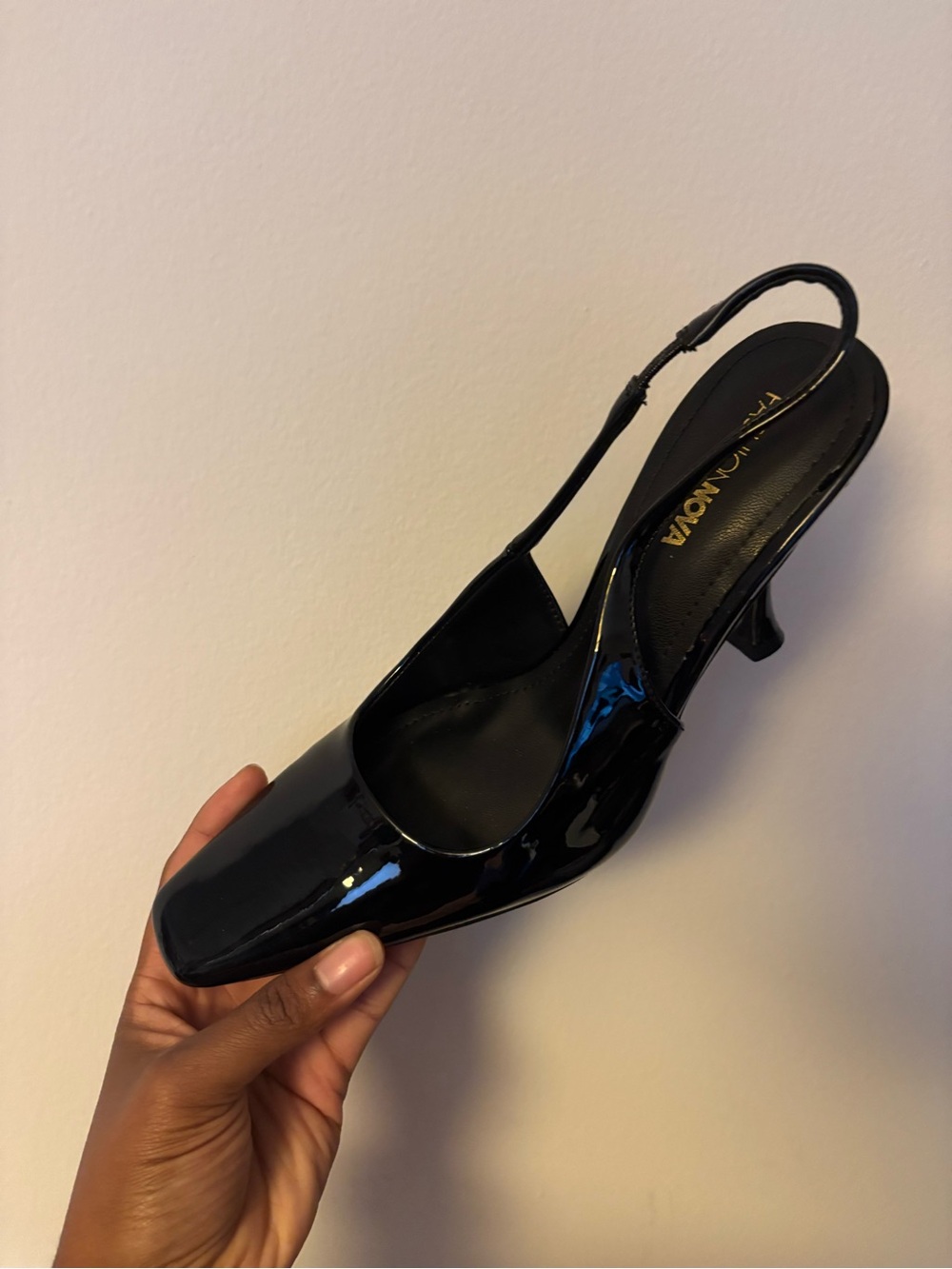 Black Leather Slingback Pumps- Size 7.5